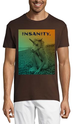 T-shirt coton chocolat homme col rond pour un look original et confortable