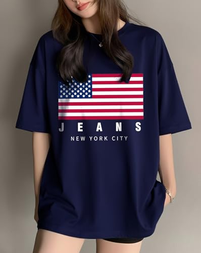 Image of AUSK Oversized T-Shirts || Printed Half Sleeve Tshirt for Womens