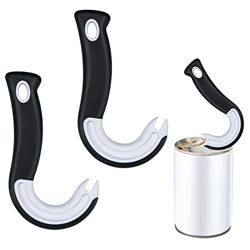 Lot de 2 ouvre-boîtes en forme de J - Ouvre-boîtes - Ouvre-boîtes - Ouvre-boîtes - Pour boîtes avec anneaux de fermeture Cover