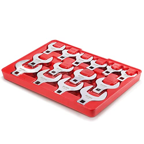 Image of BULLTOOLS 1 /2 inch Drive Jumbo Crowfoot Wrench Set,14-Piece SAE Crows Foot Wrench Set 1-1 /16 inch to 2 inch Chrome Vanadium Steel Big Crowfoot Wrench