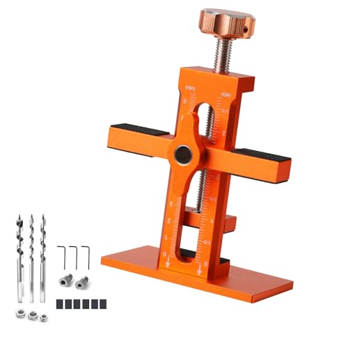 Cabinet Door Mounting Jig Third Generation - Cabinet & Wardrobe Door Clamp and Drilling Jig - Cabinet Installation Positioner Tool - Installation Jig for Frameless or Face Frame Cabinet Doors by aiwons - Used condition - US$24.07