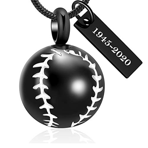 image for memorial jewelry Stainless Steel 20mm Baseball Memorial Urn Jewelry Pe