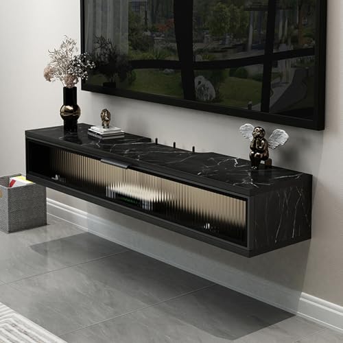 Console TV flottante murale salon meuble de rangement 120cm