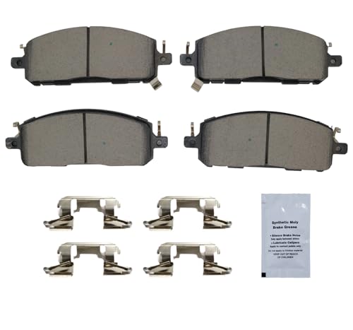Image of HUSCH D2413 Front Ceramic Brake Pads Kit Fit For Nissan Pathfinder 2022-2024