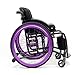 All-Terrain Ultra Lightweight Sports Wheelchair Foldable Adjustable Footrest and Seat Height, Handbrakes,Suitable for Teenagers, Adults, Seniors(Purple2,Seat Width 38cm/14.69in)