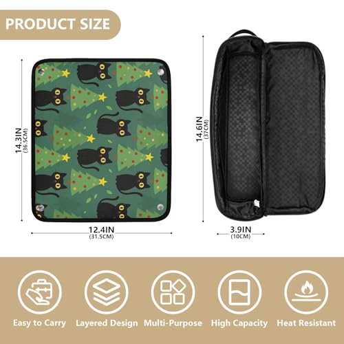 Bolsa de viaje para herramientas de cabello y tapete resistente al calor miniatura 4
