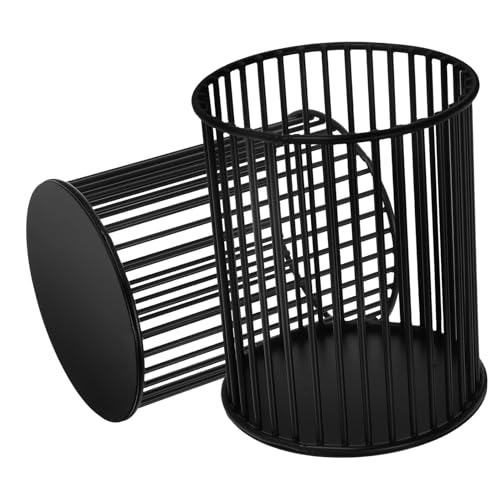 Abaodam 2個 鉄製卓上ペンホルダー 多機能メイクブラシ収納カップ 机上整理用ペン立て ペンシル 文具収納 オフィス 家用デスクオーガナイザ