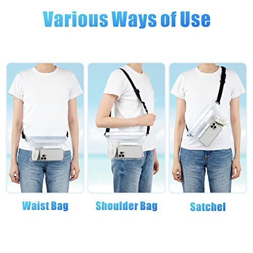 F-Color Waterproof Pouch With Waist Strap - Waterproof Fanny Packs For Women - Waterproof Phone Pouch - Beach Accessories - Dry Bag Keep Phone Valuables Safe For Beach Surfing Kayaking Boating Fishing #TOP4