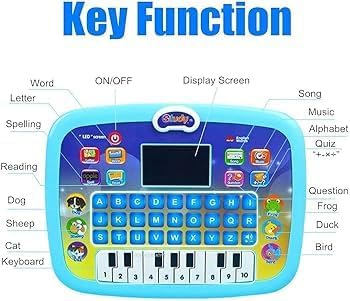 Image of Braintastic Kids Learning Laptop Toy with LED Screen & Music | Educational Computer Piano Tablet for Toddlers | Fun Activity & Learning Toy for Boys & Girls (Computer Laptop with Piano)