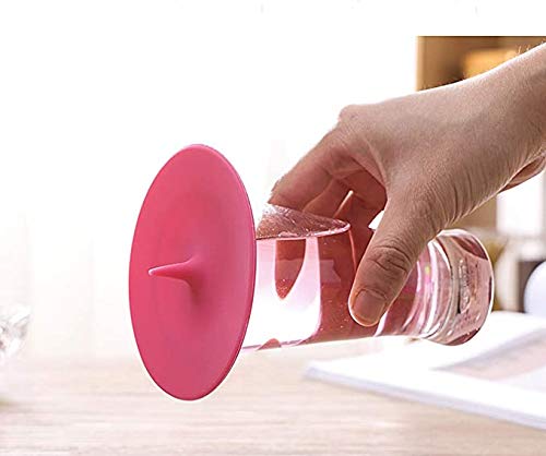 Silikon Glasabdeckung, Wassertropfen Design Silikondeckel, 6 Stücke Trinkglas Abdeckung, Anti Staub Deckel für Kaffee Bierkrug Wassergläser Küche, Haushalt & Wohnen