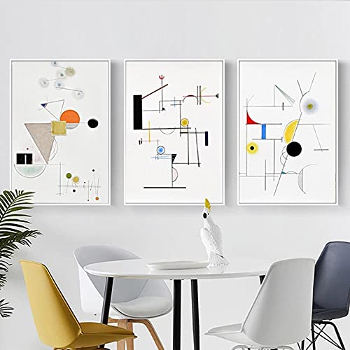 Poster nordique moderne salon et lot de 3 tableaux muraux 60x90cm