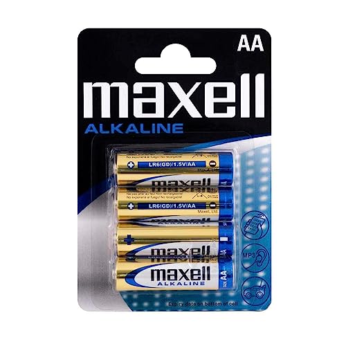 Maxell AA 4 - pk - Pilas (Alcalino, 1.5V, 1.45 cm, 1.45 cm, 5.05 cm, AA)