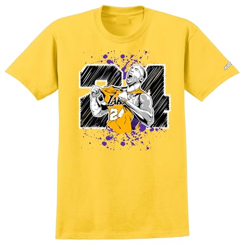 SNELOS Men’s Cotton Graphic T-Shirt Yellow XL