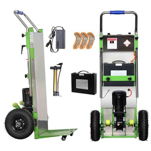 Carretilla eléctrica de Mano para Subir escaleras de 880 Libras, Motor Brushless De 1200 W, BateríA ExtraíBle, para Distribución LogíStica Almacén,001