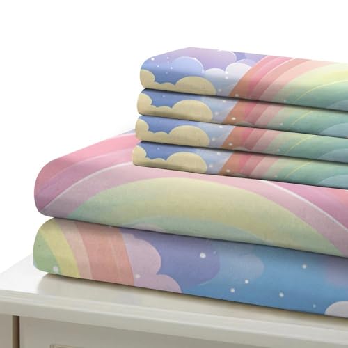 Housse de couette ultra douce arc-en-ciel microfibre hypoallergique - 7