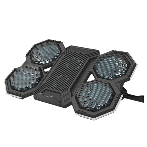 Support ordinateur portable avec dissipateur thermique RGB F12 et refroidisseur 6 ventilateurs