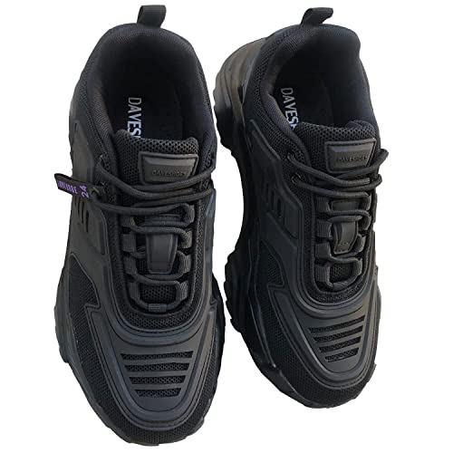 DAVESHOES Mamba 24 Tênis masculino largo para caminhada de luxo que aumenta a altura, tênis Mech com