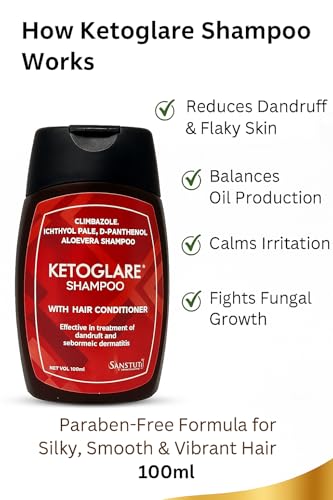 Image of Anti Dandruff Shampoo with Hair Conditioner, Scalp Care Shampoo for Dry Flaky Scalp, Gentle Hair Cleansing Shampoo for Men & Women, Helps Keep Scalp Fresh & Soft, 100ml