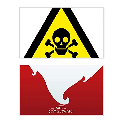 Carte de Noël vintage joyeux Noël symbole avertissement triangle
