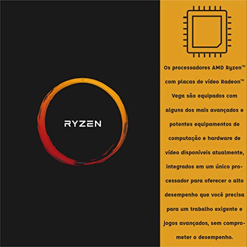 PC Gamer Completo AMD Ryzen 5 (Placa de vídeo Radeon VEGA 11) Monitor 21.5