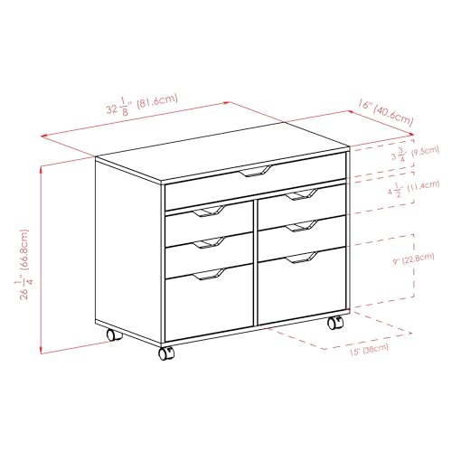 Winsome Halifax Mobile Storage Cabinet with Doors & Drawers, Stylish & Functional Home Storage Cabinet for Filing, Kitchen Organization, Moveable Furniture for Office, Dorms, Apartments by Winsome - Image 6