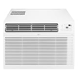 LG 24,500 BTU Smart Window Air Conditioner, 230/208V, Cools Room up to 1560 Sq. Ft. for Bedrooms, Living Room, Apartments, with Remote, 3 Fan Speeds, 24-Hour Timer, White