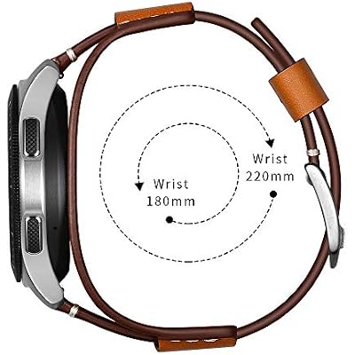Balerion 22mm Cuff Leather Watch band,Compatible with Samsung Galaxy Watch ultra/watch 3 45mm/Watch 46mm/S3,Fossil Q Explorist,Garmin Forerunner 255 other 22mm Lug Width Watch