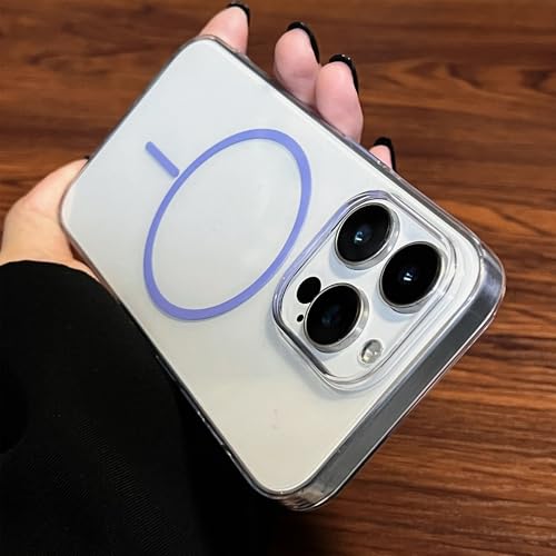 Coque iPhone 15 violette magnétique et rigide ultra fine