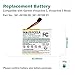 MAUSOCELA 361-00108-00, 361-00108-01Replacement Battery, Compatible with Garm'in Vivoactive 3, Vivoactive 3 Music, 160mAh/3.70V -Li-Polymer