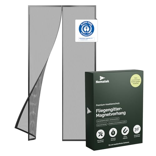 Nematek - Fliegengitter Tür 90x210 cm - hochwertige Fliegengitter Tür...