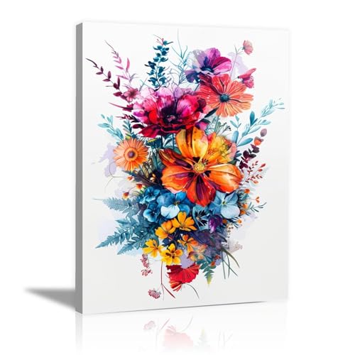 Peinture végétale sur toile 70x100cm encadrée WODJEM pour salon