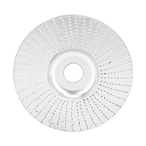 Respicefinem Electric Grinding Disc 11×11×1 Flat Sanding Carving Molding Disc Woodworking Sanding Tool for Angle Grinder Sanding Wheel 100mm Silver