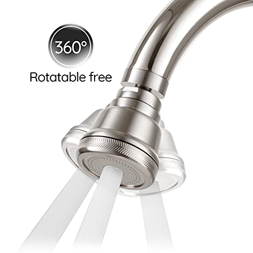 Srmsvyd Kitchen Faucet Sprayer Head Attachment 360° Rotatable Soild Brass Moveable Kitchen Tap Head High Pressure Faucet Booster Easy To Wash Dishes Wash Vegetables And Wash Fruits（Brushed Nickel） #TOP1