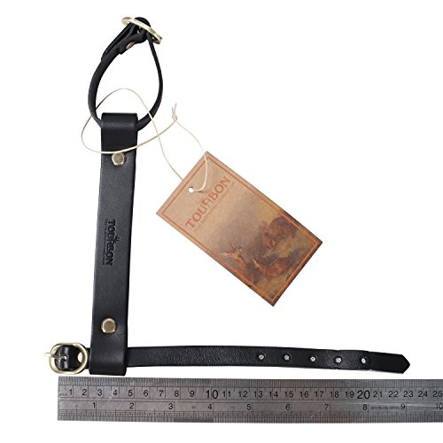 TOURBON Vintage Leather Bike Pack Accessories Bicycle Lift Frame Handle Lifter (Black)