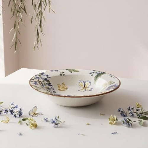 Image of SNS Neelanjali Ceramic Serving Bowl | Salad, Soup & Pasta Bowl for Everyday Dining