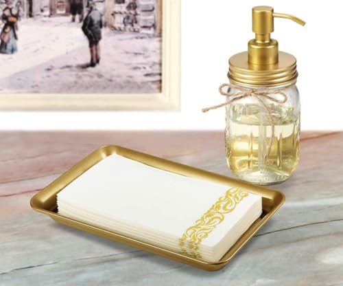 image for SheeChung Vintage Farmhouse Decor Metal Vanity Tray (1 Pack), Countert