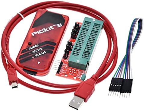 PICKIT3 PIC KIT3 PICKIT 3 Programmer Offline Programming PIC Microcontroller Chip Monopoly+PIC Programmer Adapter Seat (PICKIT3+Burner)