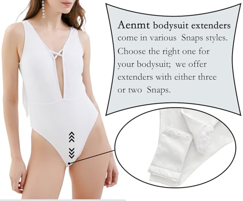 Image of Women's Bodysuit Extender with Snaps, Adds Length to Torso, Removable and Washable Crotch Extender