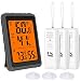 Brifit Indoor Thermometer with Humidity Monitor, Digital Hygrometer, Accurate Temperature Indicator with Touch LCD Backlight, Humidity Gauge Meter for Home, Office (Battery Included)