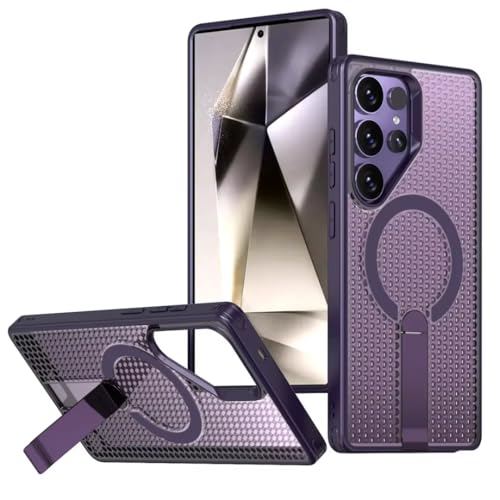 Fini la surchauffe avec la coque respirante pour Galaxy S24 Ultra violette