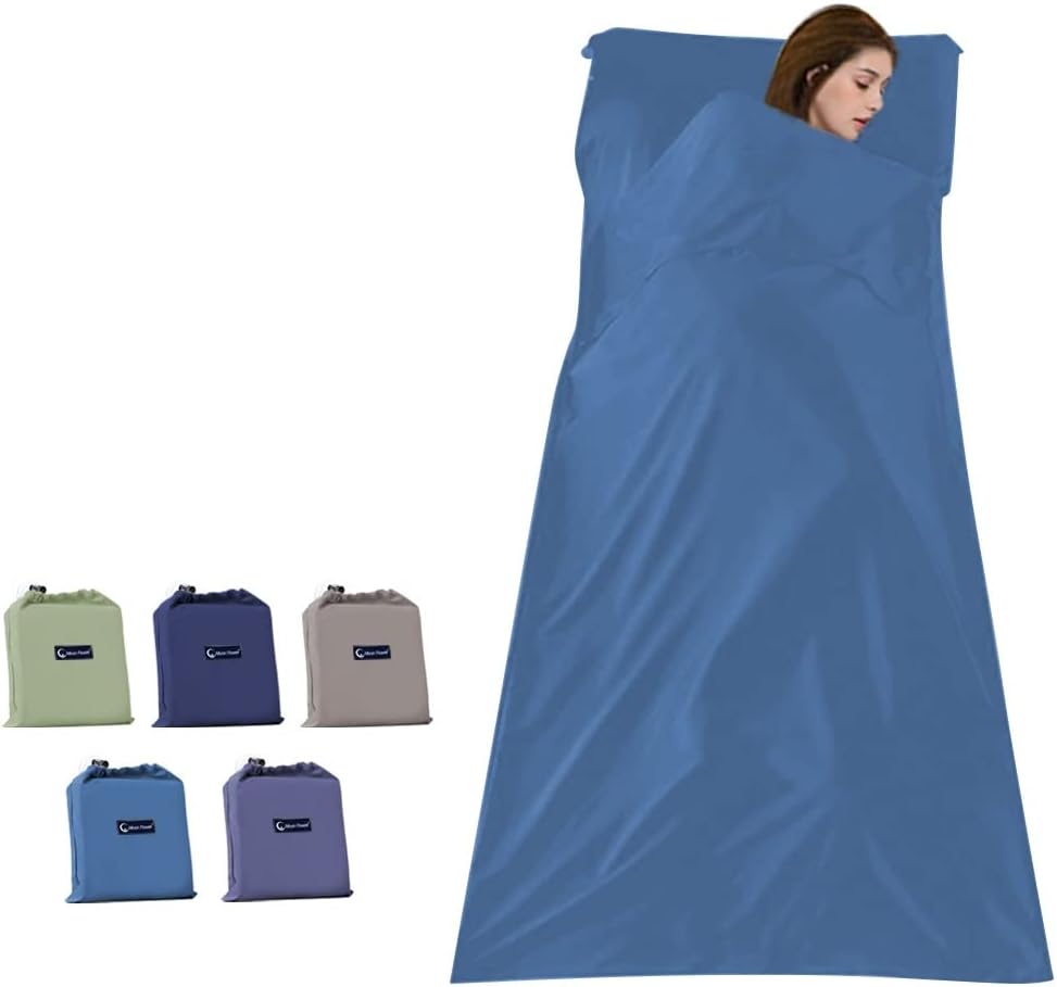 Travel Sleeping Bag Liner - Lightweight & Compact For Camping, Hotels (45"x82.6" Or 62.9"x82.6")