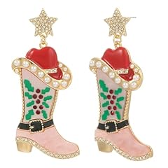 Pink Cowboy Boot Earrings