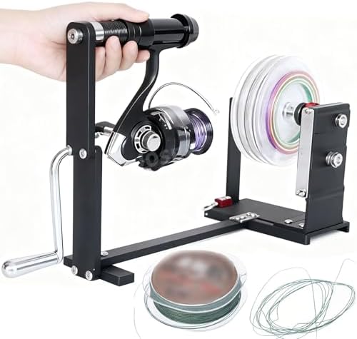 Hand Crank Spooler Winder, Portable Table Mounted Reel Spooler,with Adjustable Tension,for Fishing Line Spooling