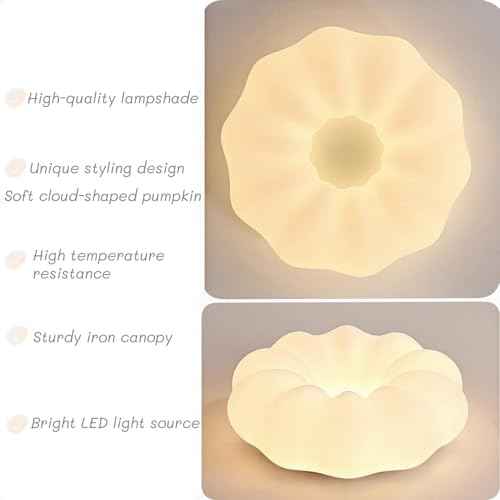 Plafonnier LED moderne citrouille 30cm dimmable avec télécommande - 7