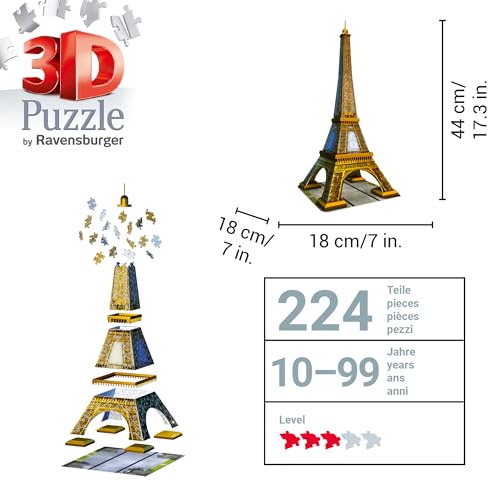 Puzzle 3D Tour Eiffel Ravensburger idée cadeau créative pour adolescent de 10 ans et plus