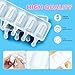 MOTZU Popsicle Molds for Kids, 8 Cavities Cake Pop Mold with 60 Wooden Sticks, Cakesicle Silicone Ice Cream Mould, Oval Cake Pop Maker for DIY Homemade, Non-Stick & Easy Release
