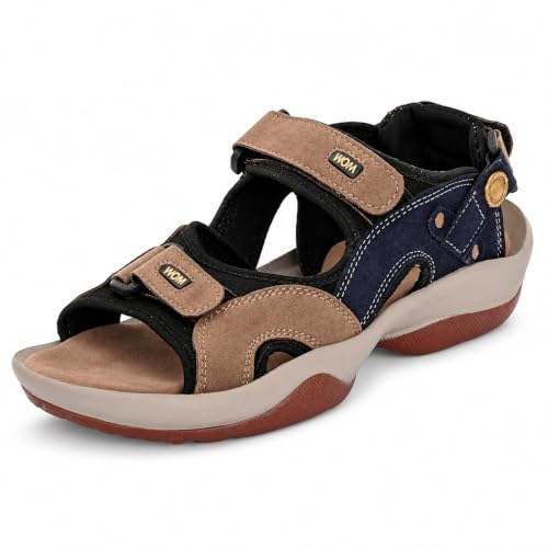 Image of Centrino Sandals for Men |Comfortable Sandals with Grip Insole & Quality|Flat Casual Sandals With Adjustable Velcro Closure For Easy Wear With Flexible Fitting And Trendy | Stylish Men's Casual Sandal With Unique Sole Design for Office & Travel (3263)