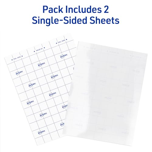 Image of Avery Clear Laminating Sheets, 9 inch x 12 inch, Permanent Self-Adhesive, 2 Self-Laminating Sheets, Great for Protecting Documents, Photos, and Signs More (73602)