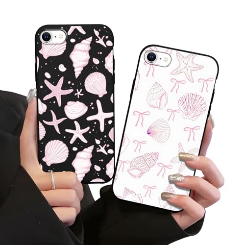 Coque iPhone 16e 6,1 pouces protection antichoc noire motif ruban et plage