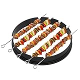 only fire Rotisserie Ring with Kabob Skewer Set for Weber 22 1/2 Inch Kettle and Other Similar Kettle Charcoal Grills